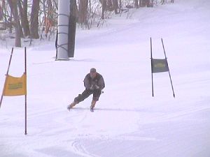 charlies chase racing trail on main face of mount snow