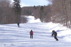 looking up near the end of Deer Run